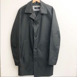 Hugo Boss Dais Blk Water Repellent Trench Coat 42